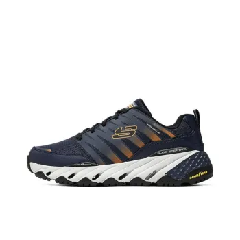 Skechers Glide Step Trail Anti Slip Wear Resistant Low Top Casual Shoes Men's Navy