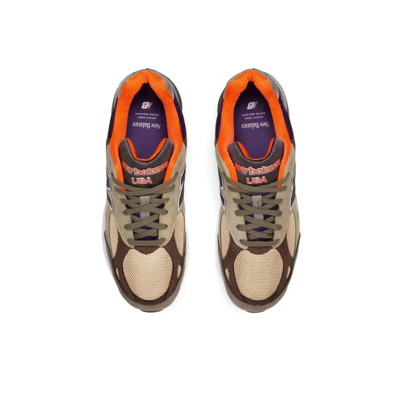New Balance 990v3 MiUSA Teddy Santis Khaki Orange-2