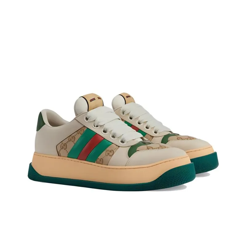 GUCCI Screener 'GG Motif Beige Green'-2