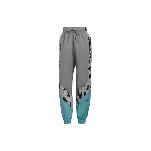 Adidas Stella McCartney Knitted Sweatpants Women's Aluminum Gray/Aqua Green