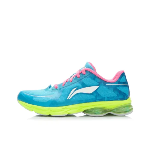 LINING Unit Bow 2 Running Shoes Women's Low-Top Blue/Green/Pink