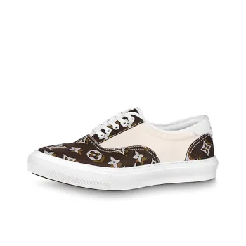 LOUIS VUITTON Trocadero Sneakers 'White Beige With Brown Monogram'