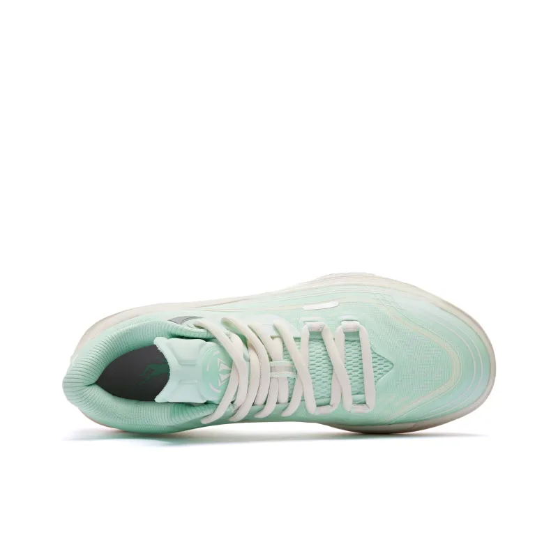 QIAODAN Poisonous Fangs 3.0 Basketball Shoes Men Low Top Jade Comb Green/Vanilla Yellow-3