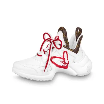 LOUIS VUITTON Archlight 1.0 Sneakers 'White With Red Heart And Bowtie' Women's