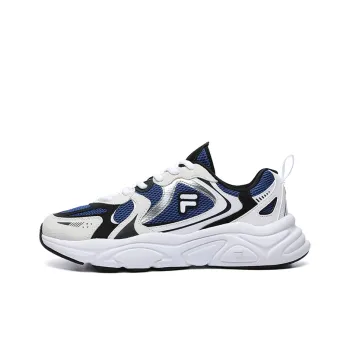 FILA FUSION Mars 2 Cushioning Anti Slip And Wear Resistant Low Top Casual Shoes Men's Blue White