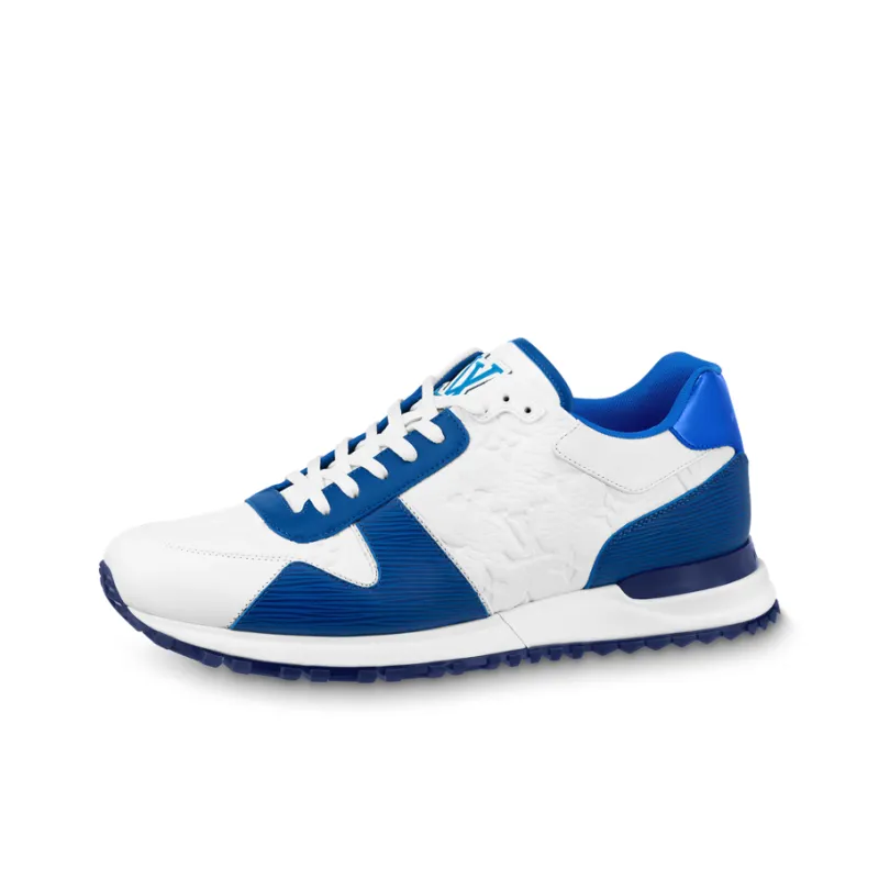 LOUIS VUITTON Lv Run Away Sneakers 'White Monogram With Blue EPI'-0