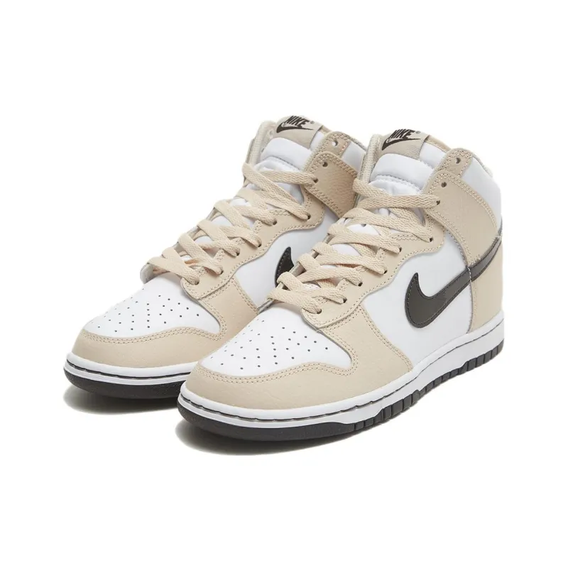 Nike Dunk High White Sanddrift Brown Women's-1