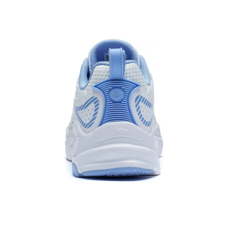 LiNing Anti Slip Wear Resistant Low Top Running Shoes Women's White Blue-4
