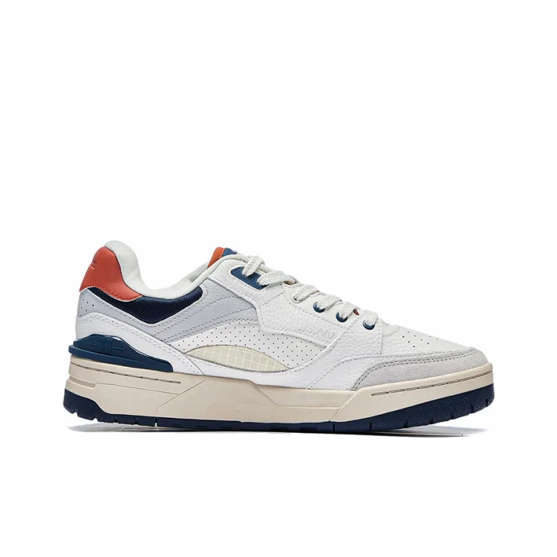 LiNing RSR 101 Anti Slip And Wear Resistant Lightweight Low Top Skateboard Shoes Men's Ecru Gray-1