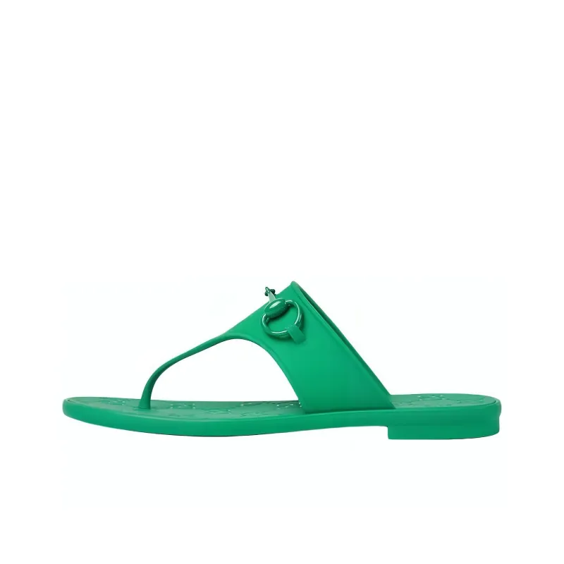 GUCCI Slip Resistant Flip Flops Women's Green-0