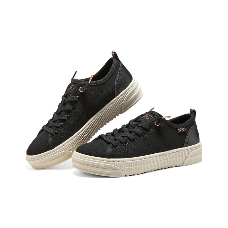 Skechers Bobs Copa Anti Slip Wear Resistant Low Top Skateboard Shoes Women's Black-3