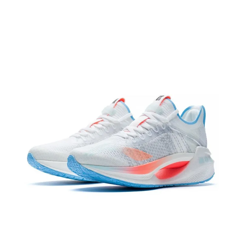 LiNing Jueying Essential Breathable Low Top Running Shoes Women's White Orange Blue-2