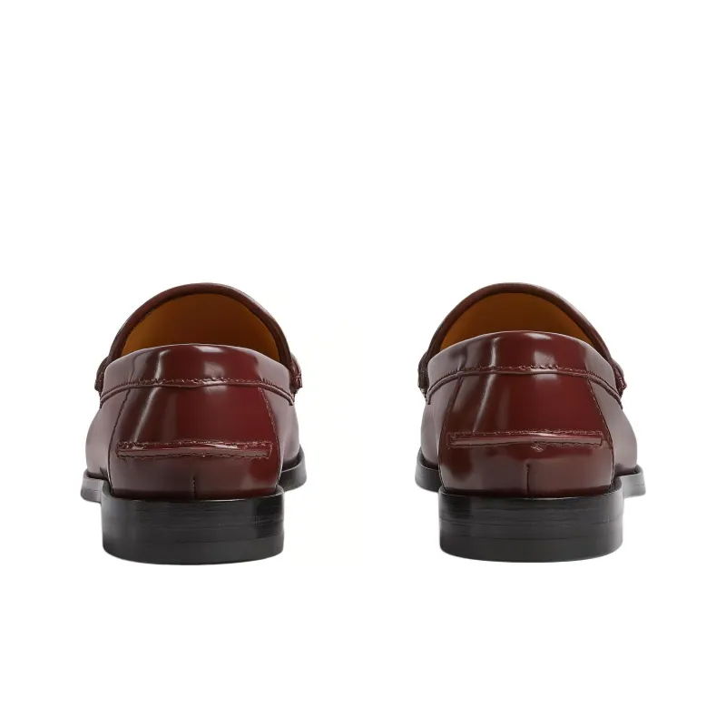 GUCCI Horsebit Loafers 1.5cm Men's Burgundy-4