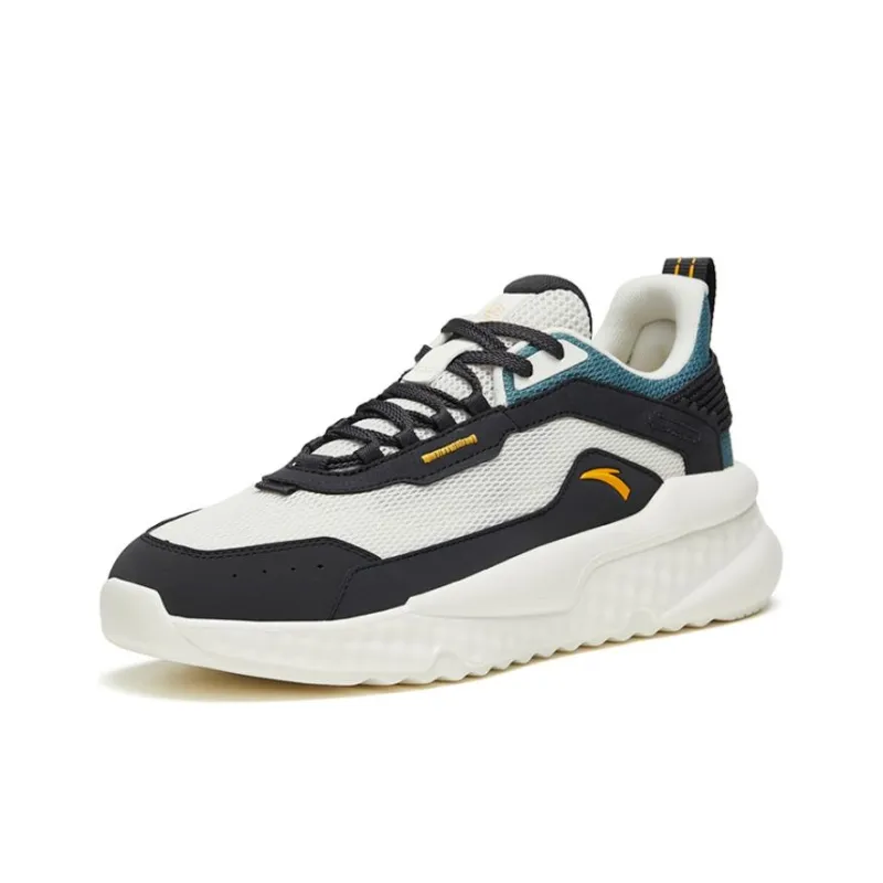 Anta Unruly Series Anti-Slip Wear-Resistant Low-Top Sports Casual Shoes Men's White Gray Blue-1