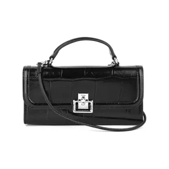 Furla Leather Portable Shoulder Bag Crossbody Bag Wallet Mini Women's Black