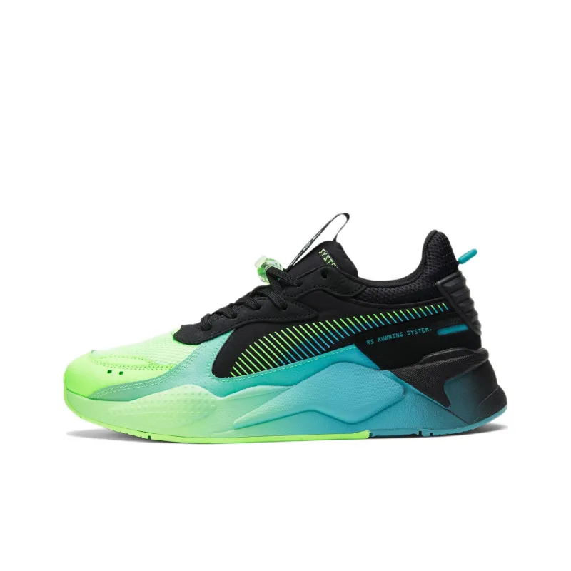 PUMA RS-X Fly Anti-Slip Wear-Resistant Low-Top Sports Casual Shoes Blue Black Green-0