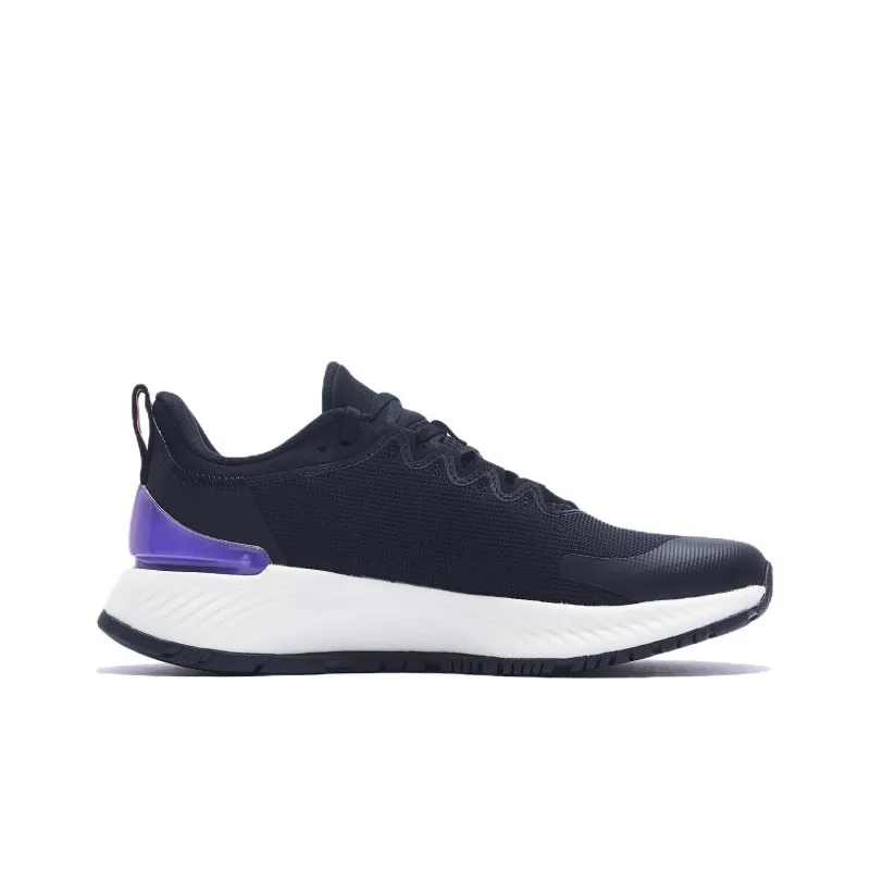LINING YueYing Element Running Shoes Men Low Top Black/Neon Soft Orange/Purple-1