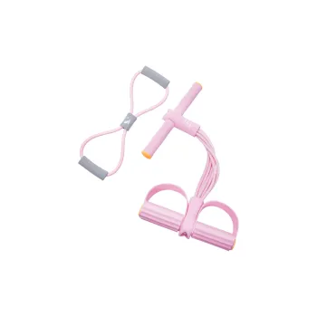 361° Yoga Sets TPE+NBR+PVC Unisex 8 Shaped Tensioner+Six Pipe Foot Pedal Resistance Band