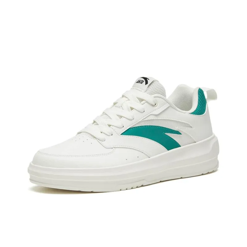 Anta Life Collection Slip Resistant, Abrasion Resistant, Breathable Low Top Skateboard Shoes Men's White Green-1