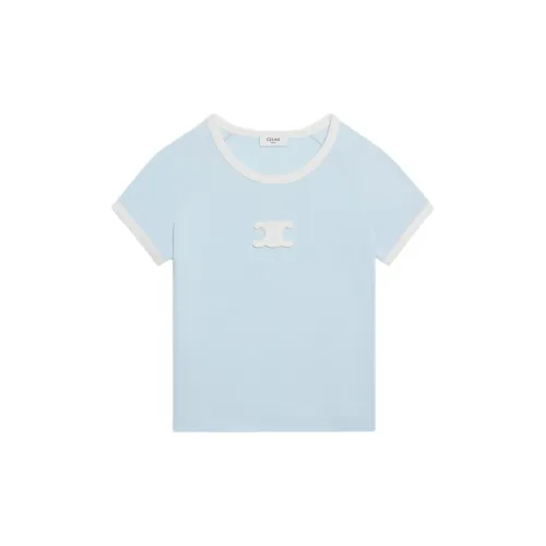 CELINE T-Shirts Women's Watercolor Blue