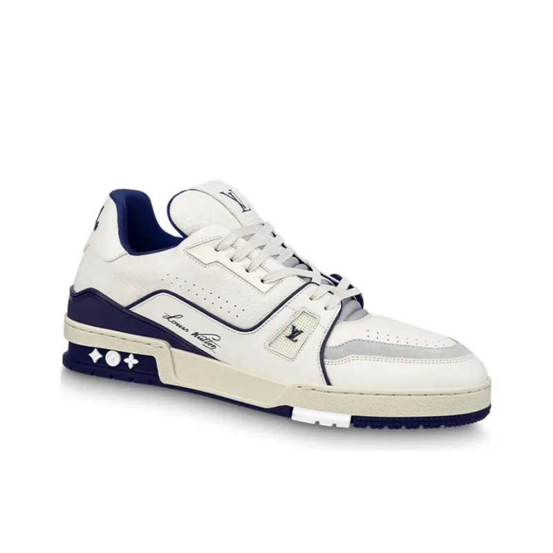 LOUIS VUITTON Lv Trainer Sneakers 'White Navy'-1