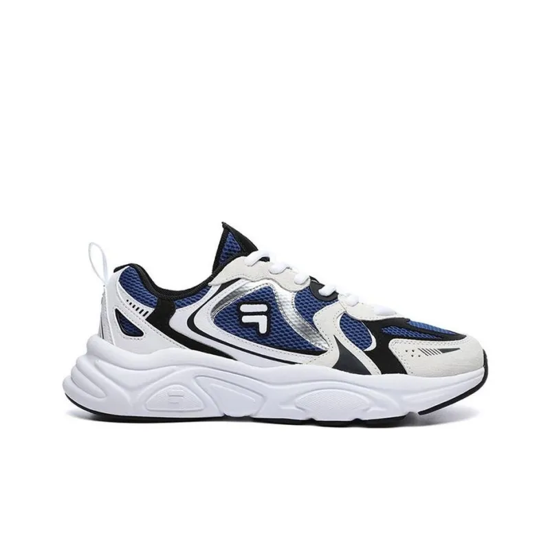FILA FUSION Mars 2 Cushioning Anti Slip And Wear Resistant Low Top Casual Shoes Men's Blue White-1
