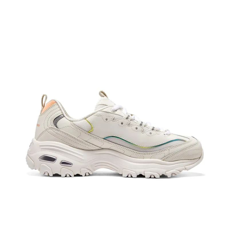 Skechers D'Lites 1.0 Shoes 'Beige White Yellow' Women's-1