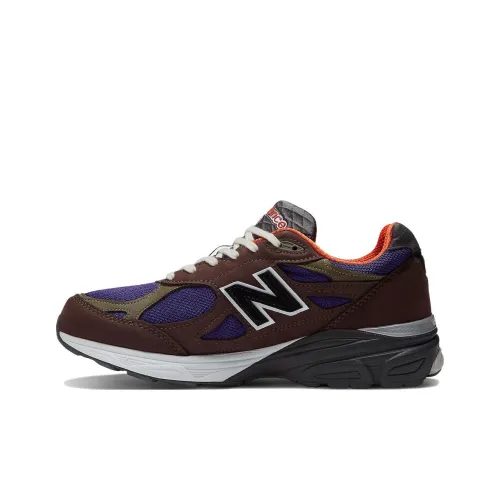 New Balance NB 990 V3 Running Shoes Men Low-Top Purple-Brown