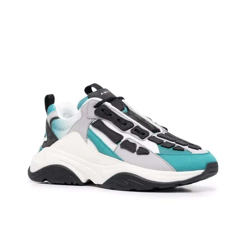 AMIRI Bone Runner Casual Shoes Men Low-Top Blue With White Lettering-2