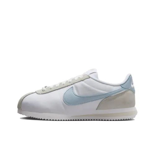 Nike Cortez Running Shoes Unisex Low-Top White Beige/Blue