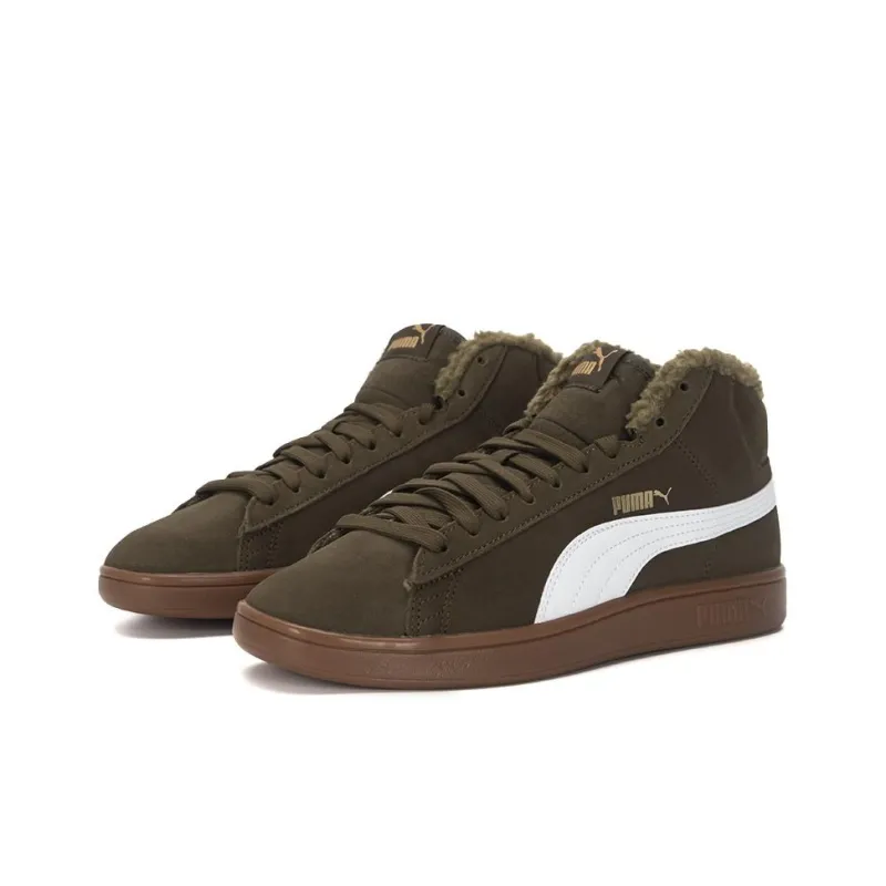 PUMA Smash V2 Mid Wtr Sd 'White Gold Green'-2