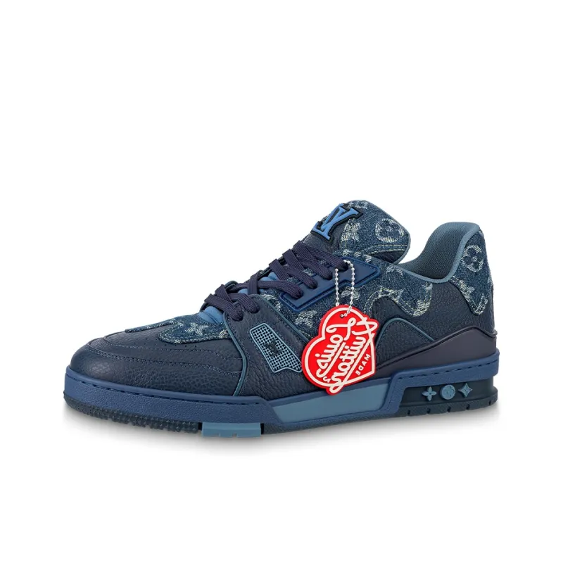 LOUIS VUITTON X Nigo Lv Trainers 'Blue Denim'-0
