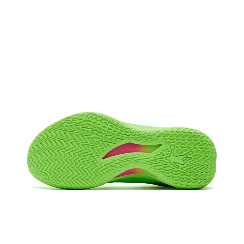 QIAODAN Poisonous Fangs 3.0 Basketball Shoes Men Low Top Shiny Green/Neon Green-4