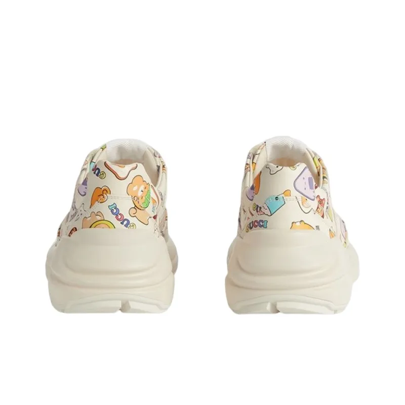 GUCCI Rhyton Low Top Sports Casual Shoes Women's Ecru-3