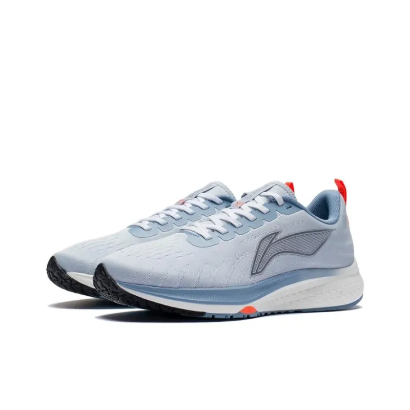 LiNing Red Hare 5 Wear Resistant Slip Resistant Low Top Running Shoes Silver Gray-2