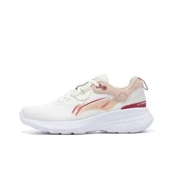 LiNing Soft Element Durable Breathable Low Top Sports Casual Shoes Women's White Umber
