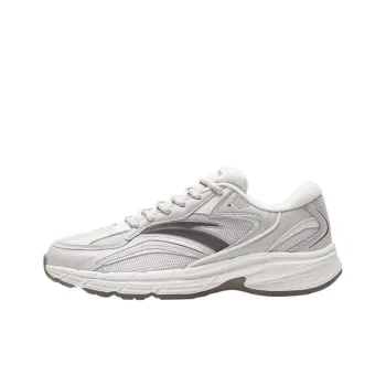 Anta AT952 Anti Slip And Wear Resistant Breathable Low Top Casual Running Shoes Men's White Gray