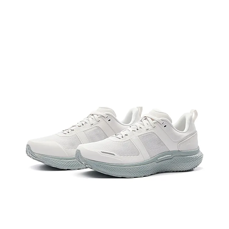 Saucony Triumph Cushioning Breathable Low Top Casual Running Shoes Unisex White Gray-2