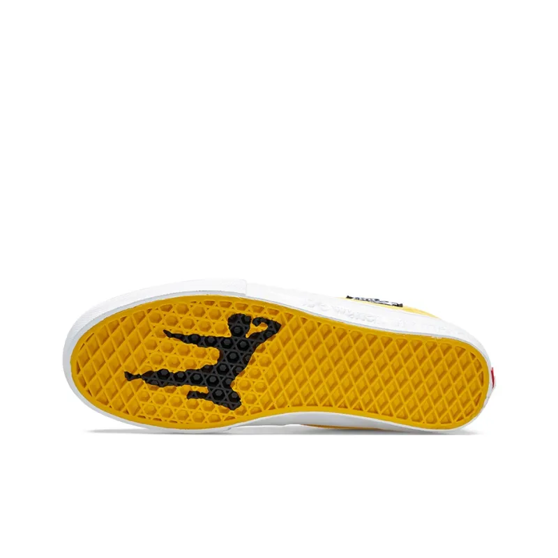 Vans Half Cab Skateboard Shoes Unisex Mid Top Yellow Black-5