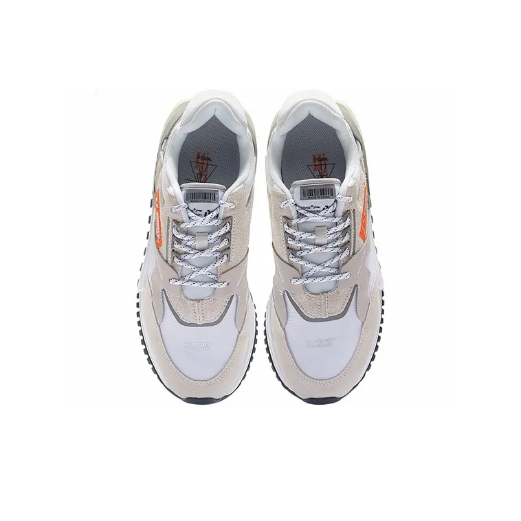 LiNing 001 Ingenuity Cushioning Anti Slip And Wear Resistant Low Top Casual Shoes Men's Pearl White-3