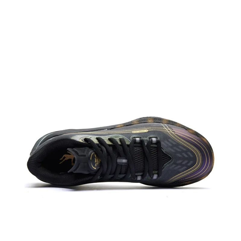 QIAODAN Poisonous Fangs 3.0 Basketball Shoes Men Low Top Black/Gold-3