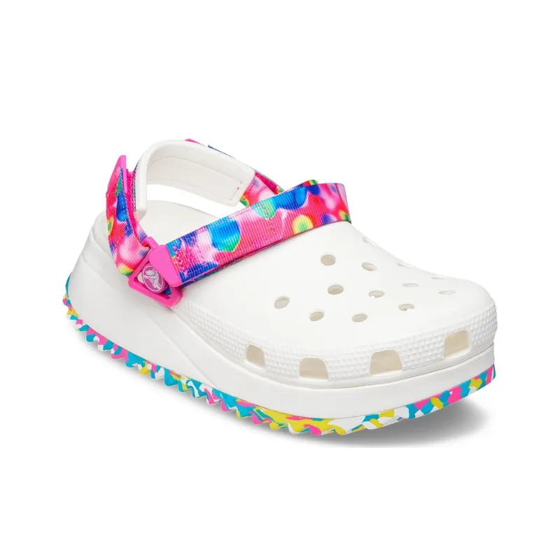 Crocs Aurora Dazzling Hiker Kluke Sports Slippers Unisex White Multicolor-2