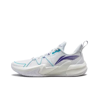 LiNing Lightning Speed 1.5 1.5 Cushioning Wear Resistant Rebound Low Top Basketball Shoes Men's White Blue Purple
