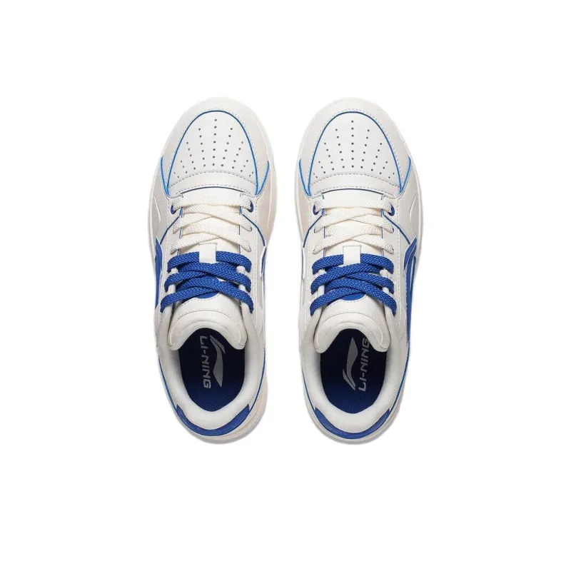LiNing Tianji 2.0 Anti Slip Wear Resistant Low Top Skateboard Shoes Women's White Blue-3