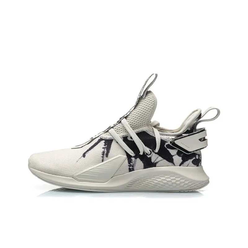 LiNing CF Chen Peng New York Fashion Apparel Weekly Runway Non-slip Lightweight Low-Top Casual Shoes Men's Black White-0