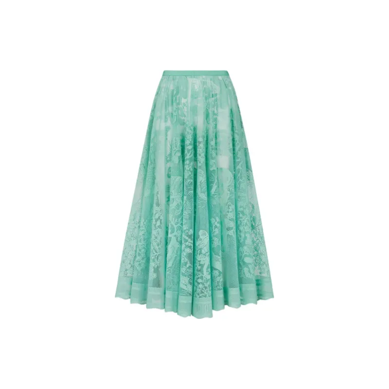 DIOR DIORiviera Flared Midi Skirt-1