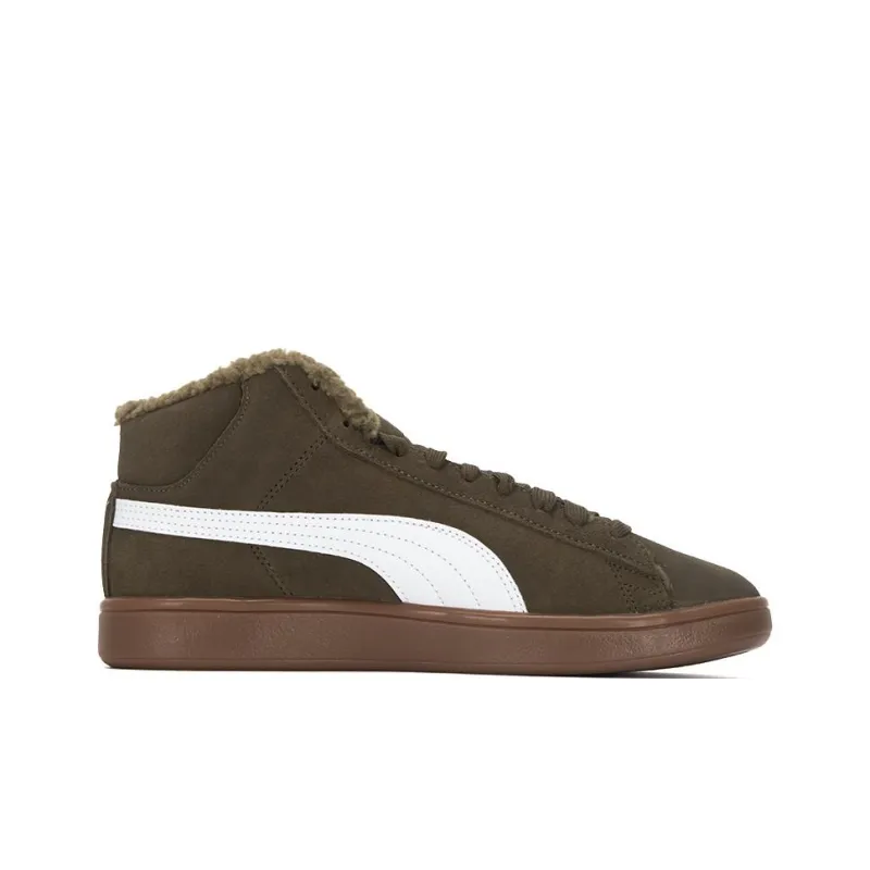 PUMA Smash V2 Mid Wtr Sd 'White Gold Green'-1