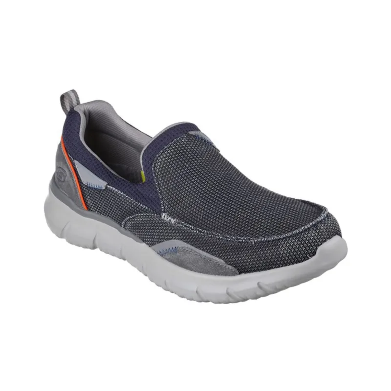 Skechers Del Retto Tucano Cushioned Slip-Resistant Abrasion-Resistant Breathable Low-Top Casual Shoes Men's Marine Blue-2