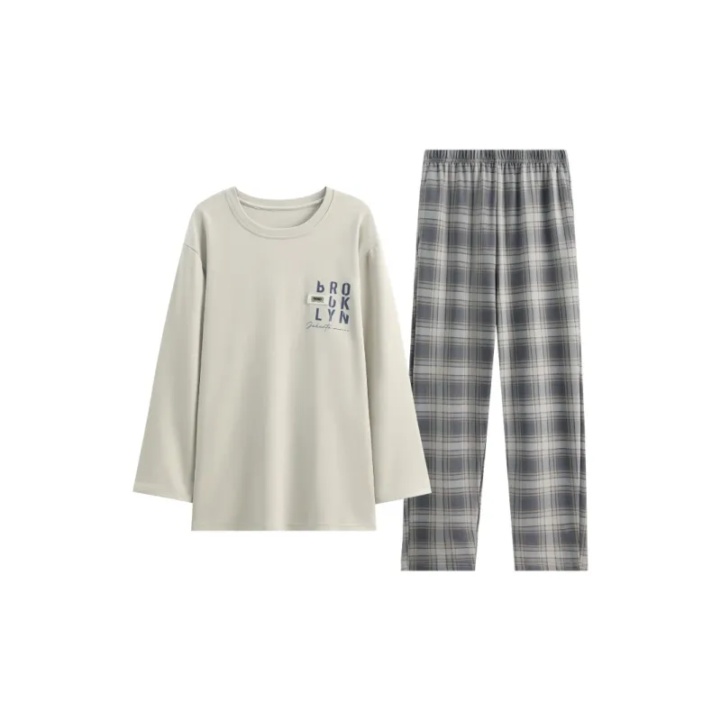 FENTENG Pajama Set Men's Light Gray-0