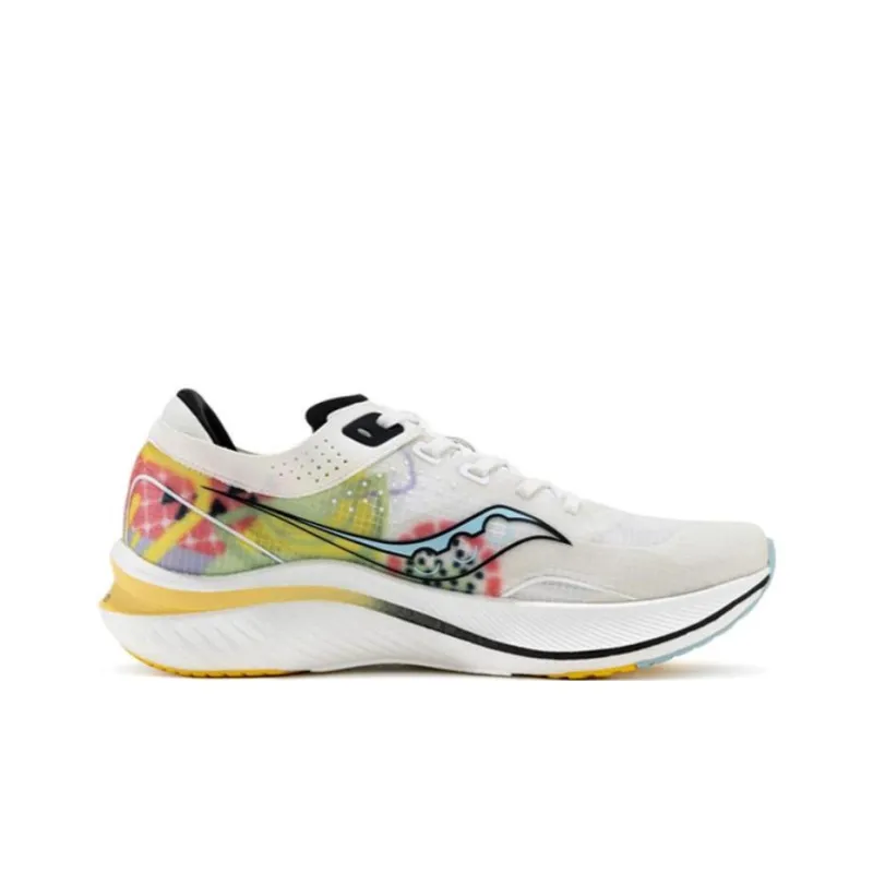Saucony Slay Anti Slip Wear Resistant Low Top Carbon Plate Running Shoes Unisex White Red-1